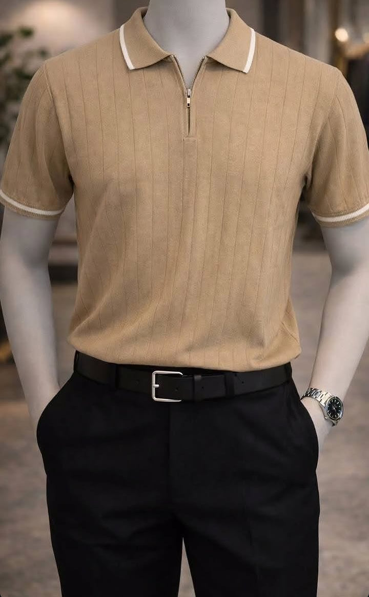 POLO YAKA TİŞÖRT KAHVERENGİ