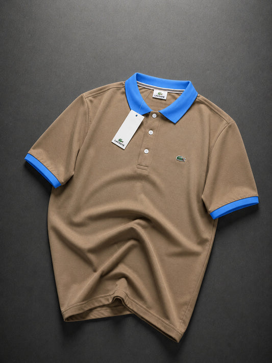POLO YAKA LACOSTE KAHVERENGİ