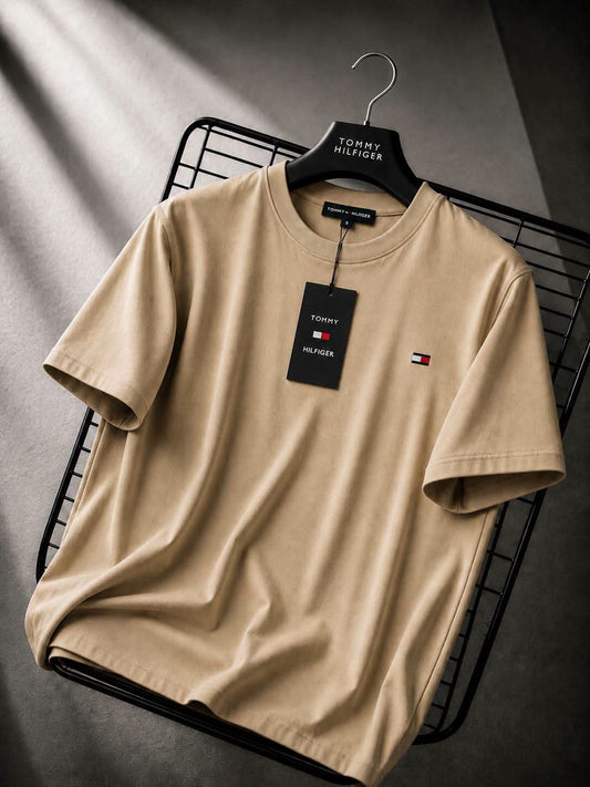 TOMMY HİLFİGER TİŞÖRT BEJ